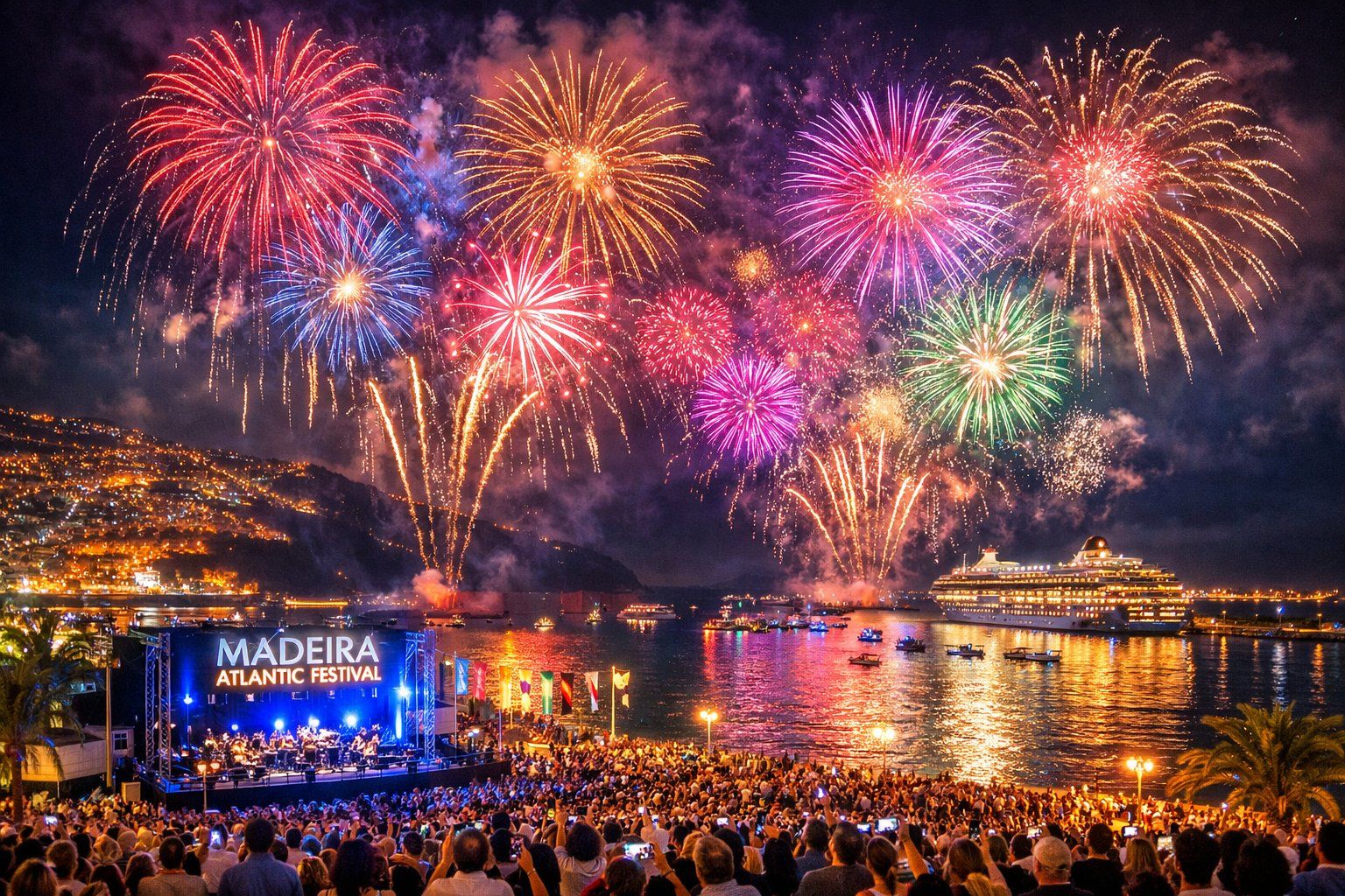 Madeira Atlantic Festival: June Fireworks & Music in Portugal